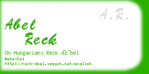 abel reck business card